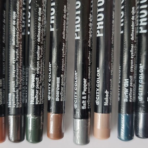 12pc Set of City Color Photo Chic Colored Eyeliner Pencils - Picture 3 of 6